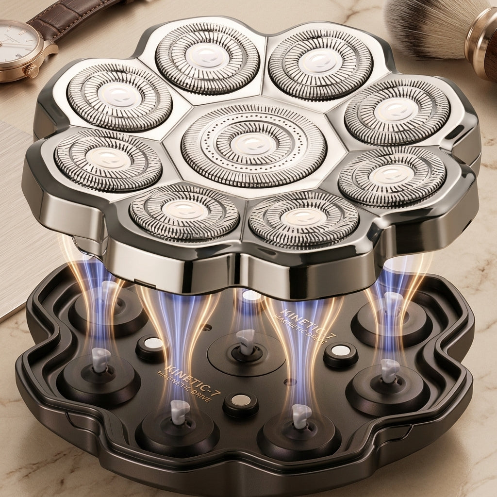 Magnetic Replacement Shaver Head with 9 Blades
